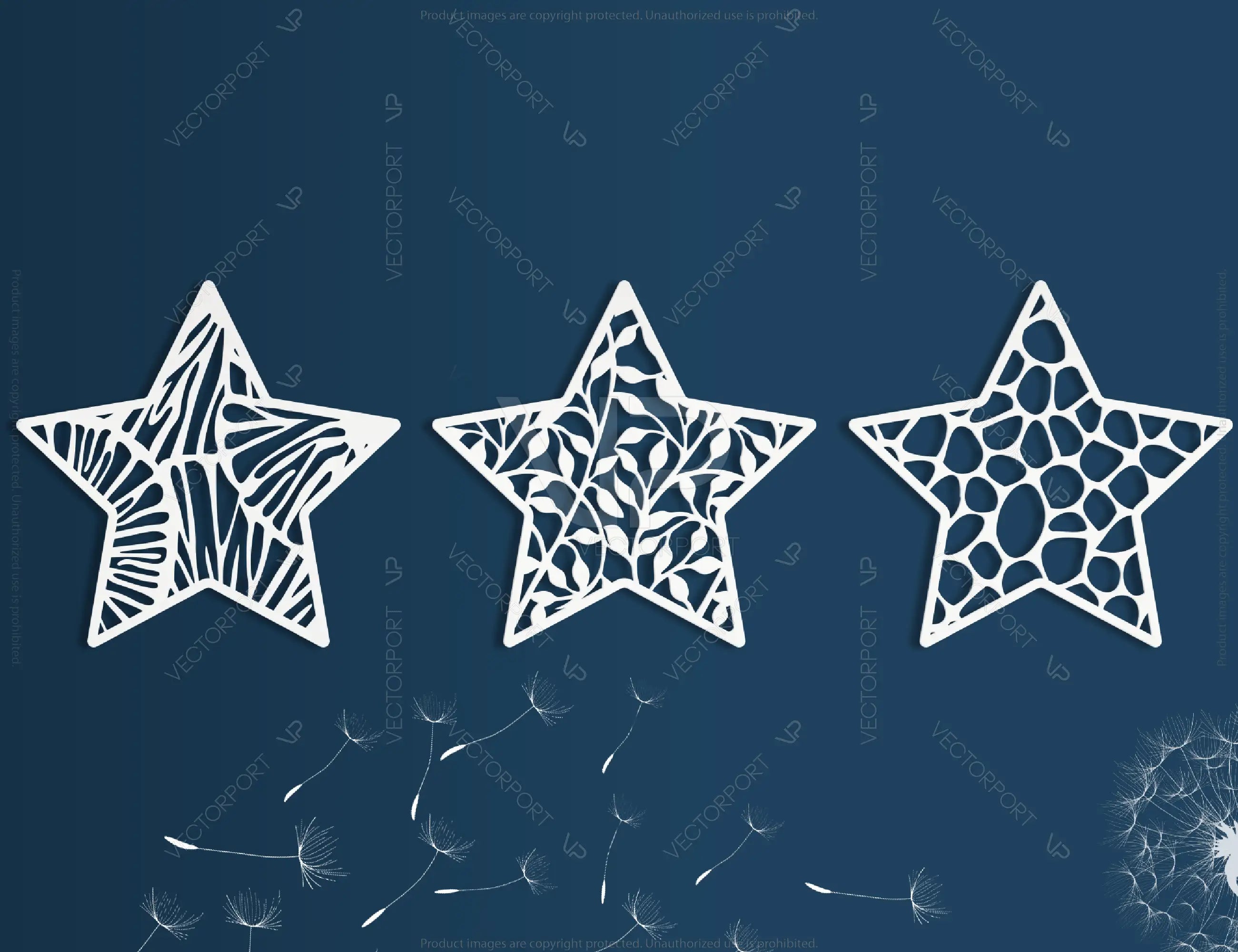 Star shape Mandala Wall décor  | SVG, DXF, AI |#022|