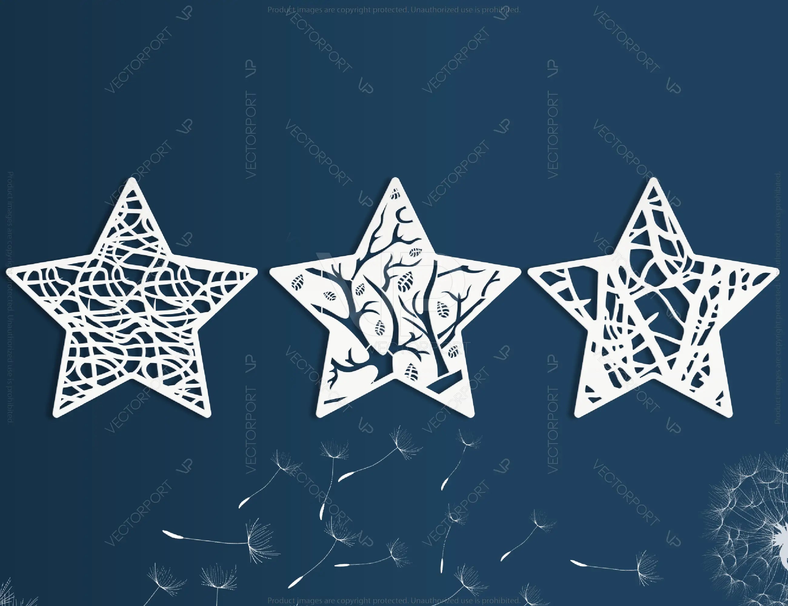 Star shape Mandala Wall décor  | SVG, DXF, AI |#022|