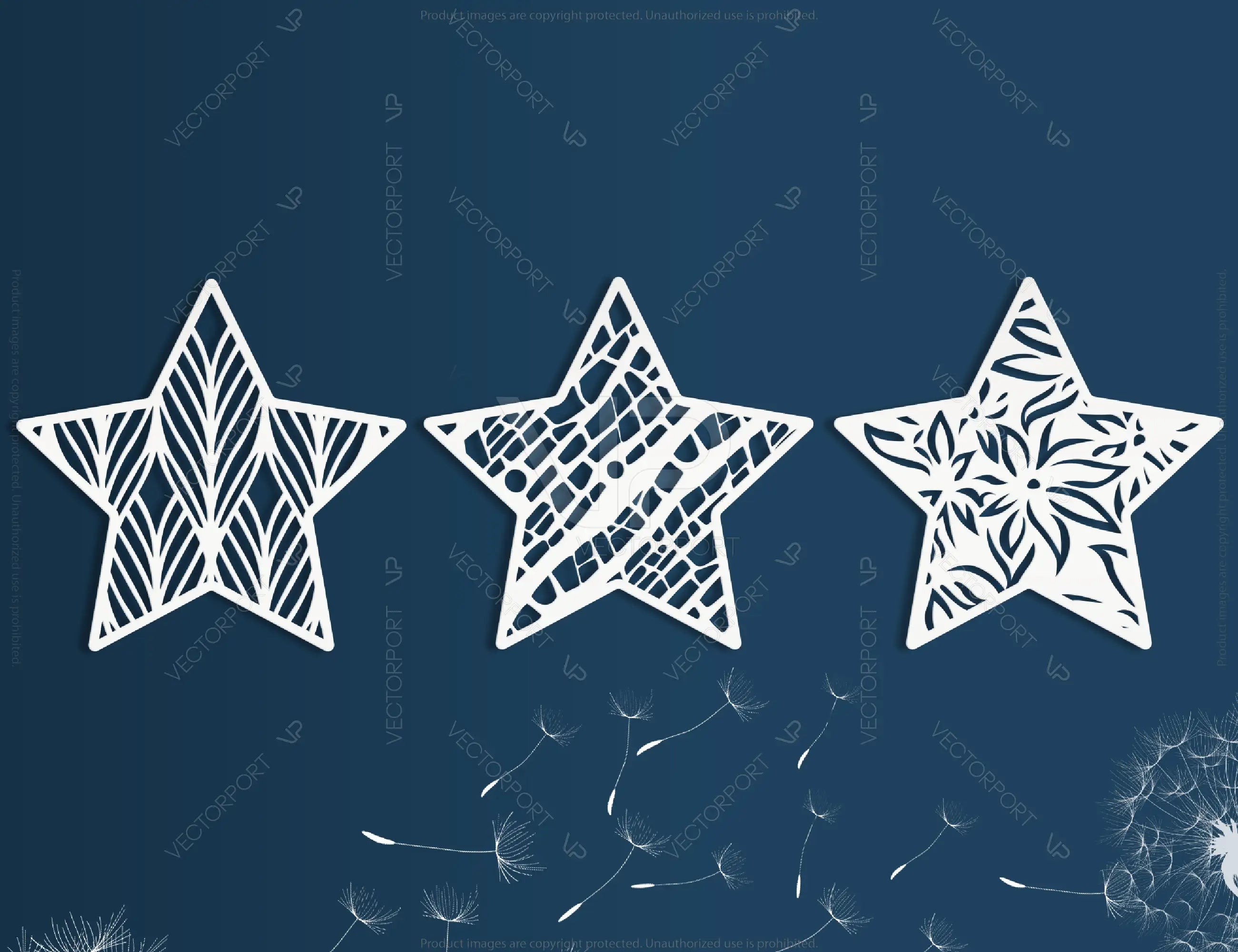 Star shape Mandala Wall décor  | SVG, DXF, AI |#022|