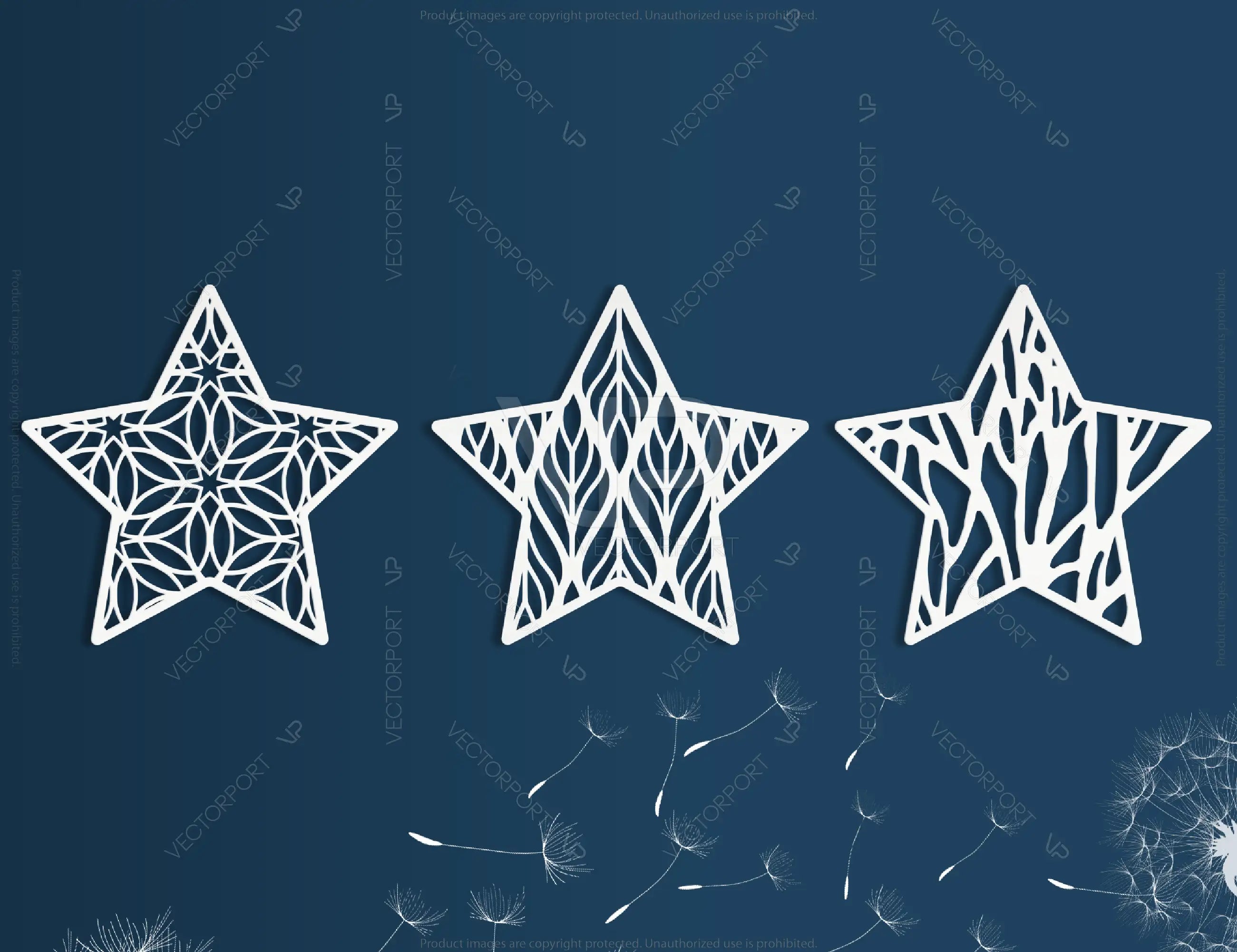 Star shape Mandala Wall décor  | SVG, DXF, AI |#022|