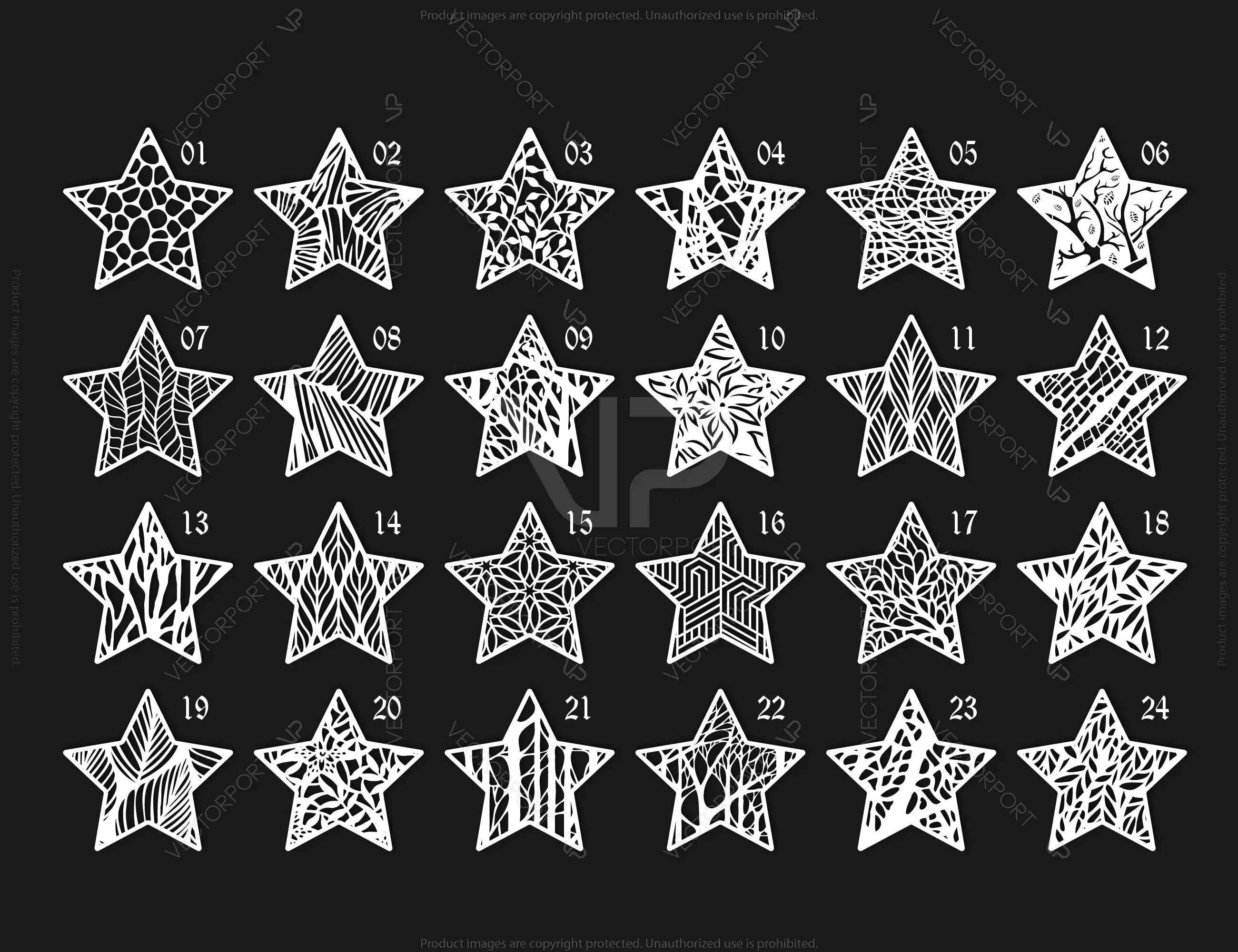 Star shape Mandala Wall décor  | SVG, DXF, AI |#022|