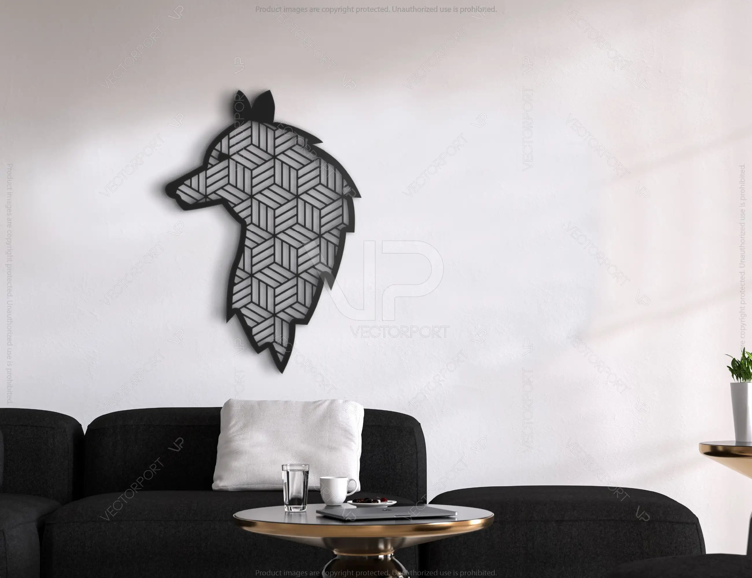 Animals Silhouette Mandala Wall décor  | SVG, DXF, AI |#024|