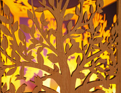 Tree Leaf Candle Holder Laser Cut Lamp wood Tea light Lantern Votive Gift SVG |#U028|