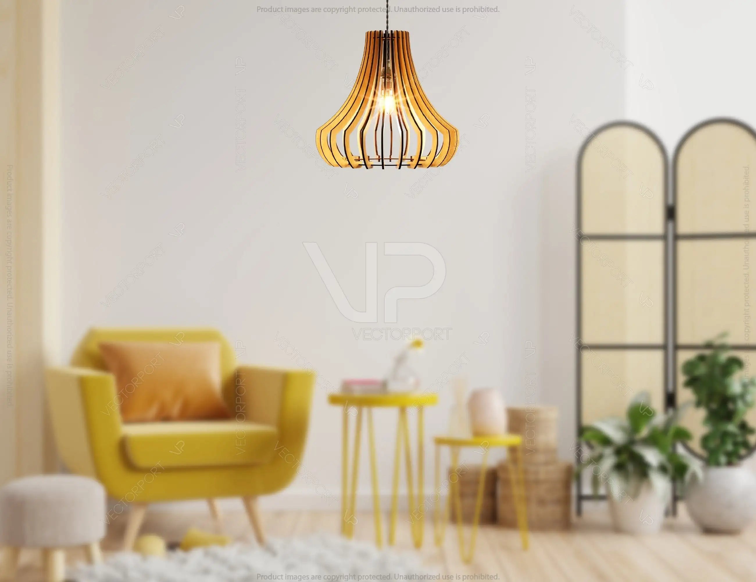 Round Modern Wood Pendant Light Chandelier Lamp lampshade plywood Cut Files |#U031|