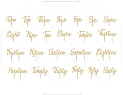Ornate Staked Numbers Wedding Cake Topper Birthday laser cut for party | SVG, DXF, AI |#036|
