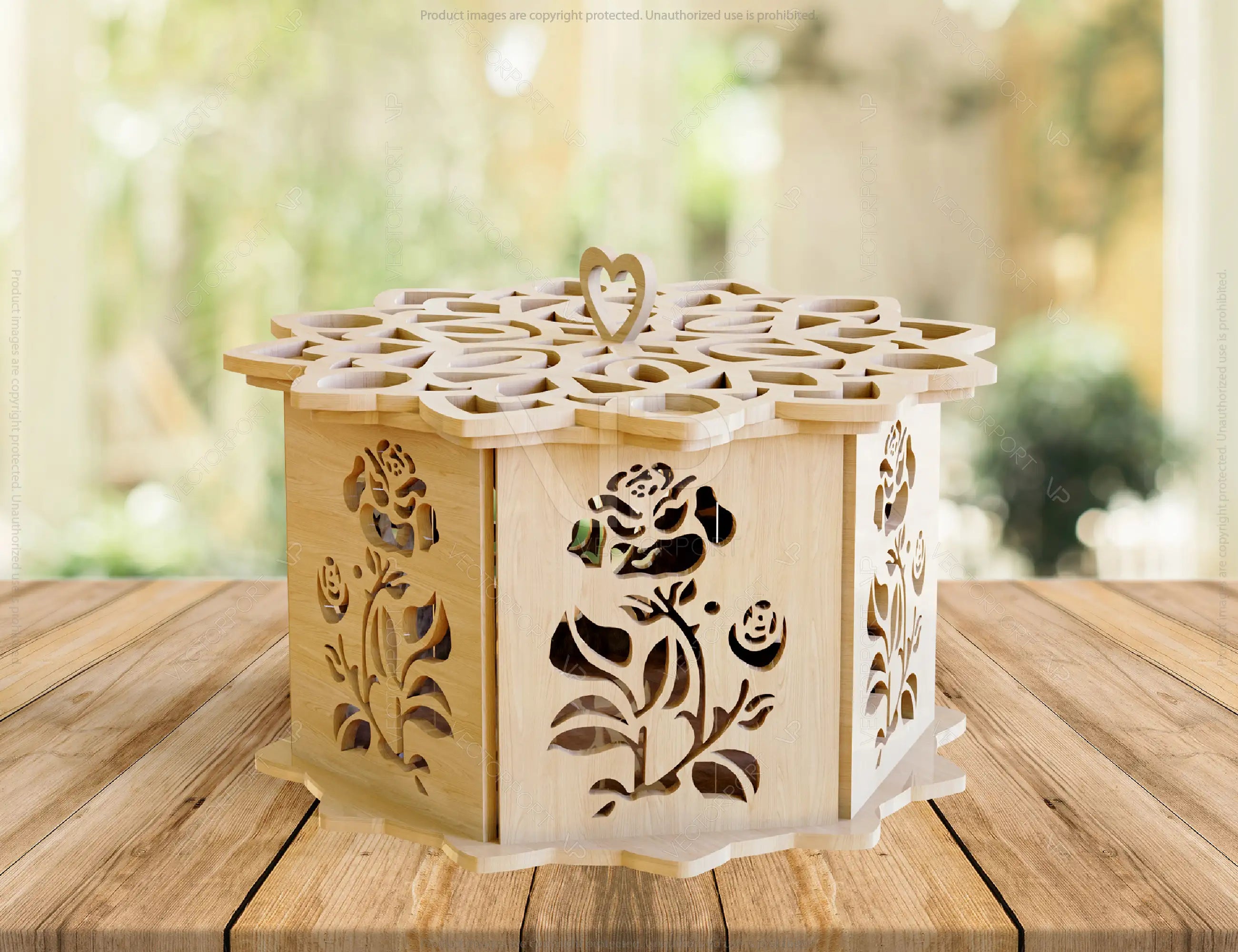 Laser Cut Decorative Wooden Gift box laser cut jeweler case | SVG, DXF, AI |#037|