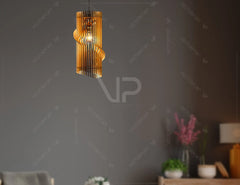 Cylinder Modern Elegant Hanging wooden chandelier lamp shade Pendant light template svg laser cut plywood |#U038|