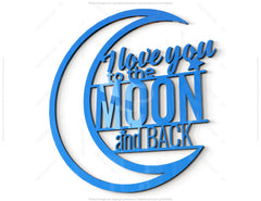 I Love You to the Moon and Back Wall Decor Mandala | SVG, DXF, AI |#039|