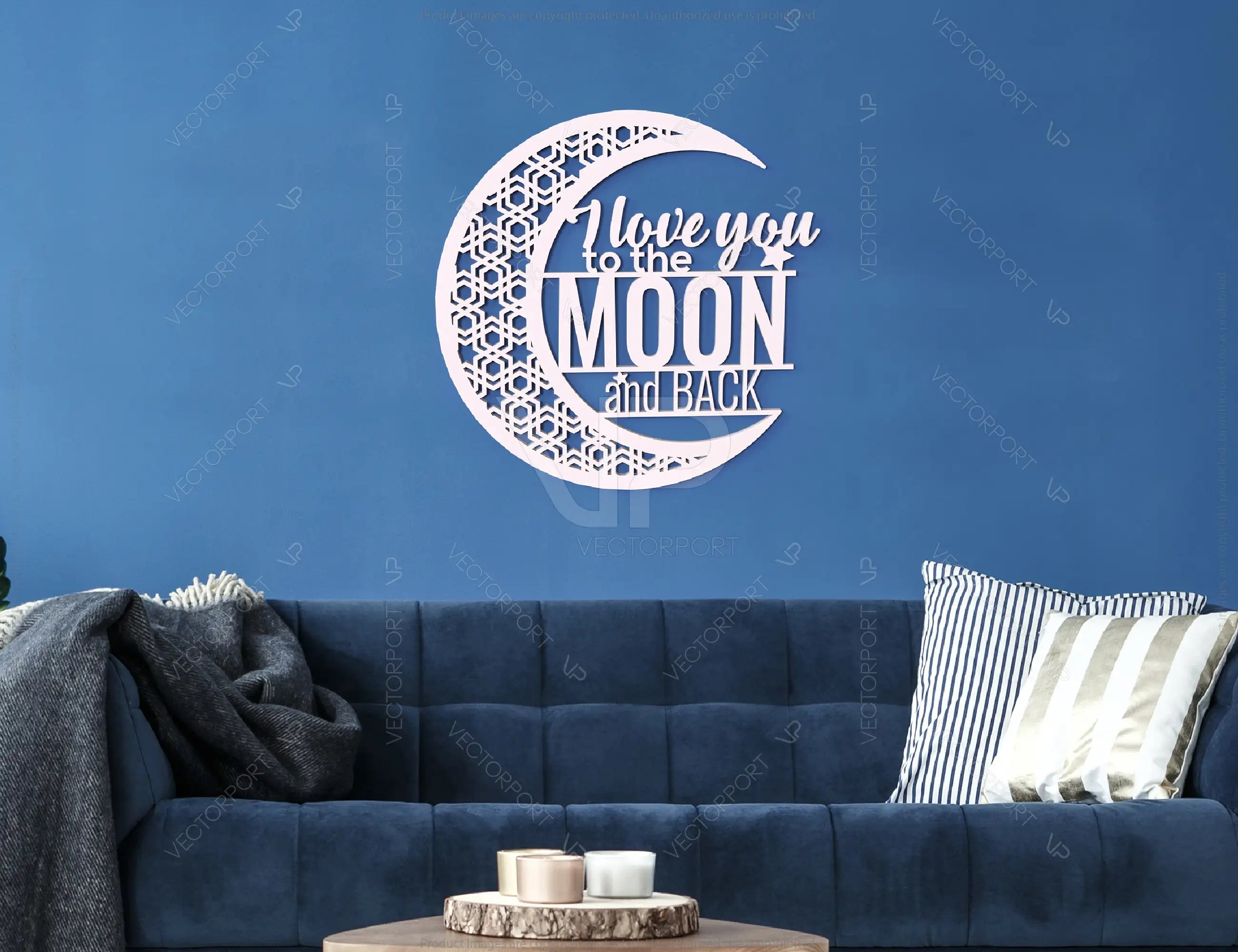 I Love You to the Moon and Back Wall Decor Mandala | SVG, DXF, AI |#039|