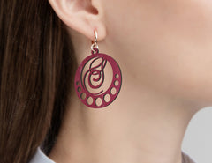 Elegant  Earrings decorative Alphabet Craft Jewelry Pendants Set laser cut | SVG, DXF, AI |#042|