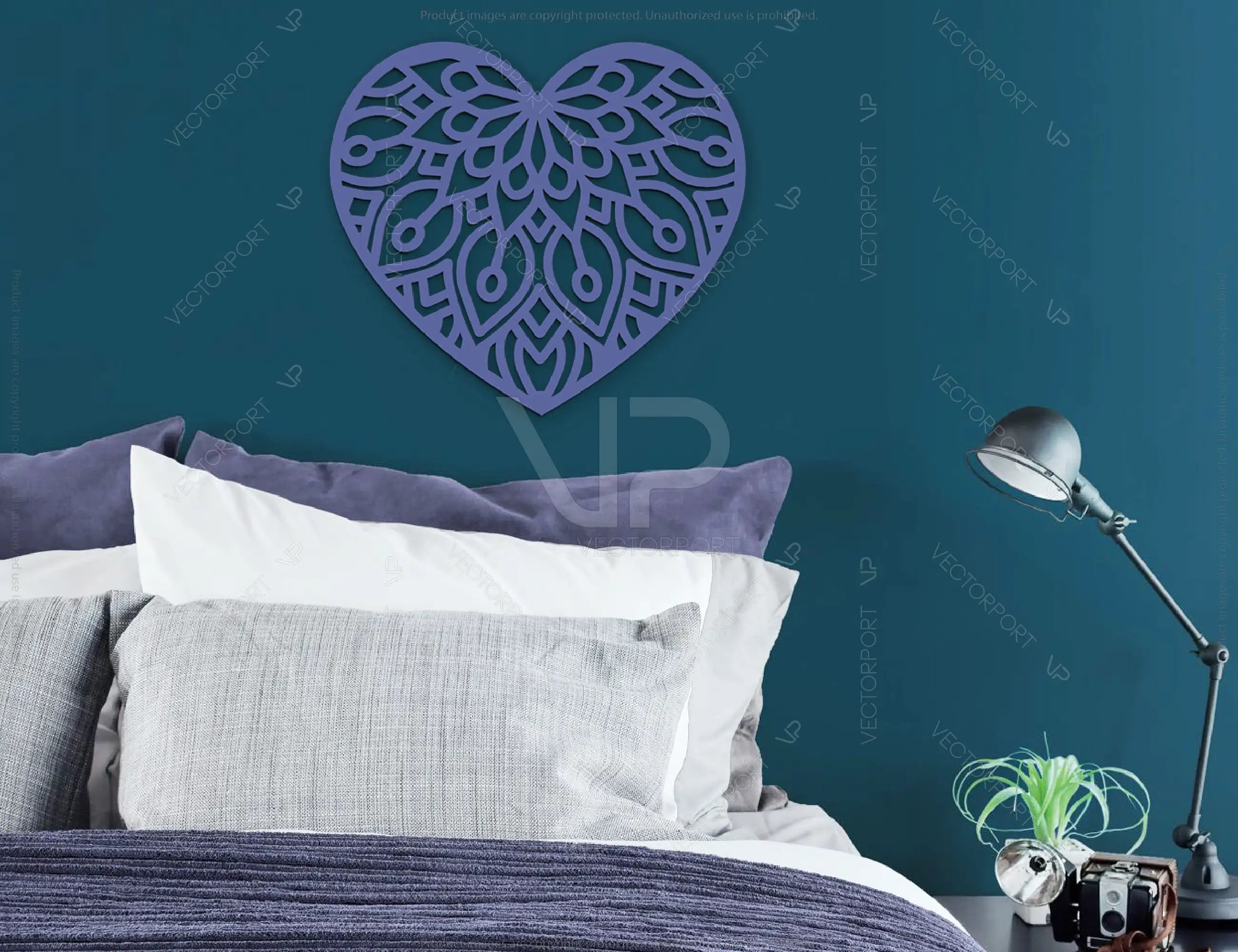 Modern doodle heart shape mandala art design 25 different | SVG, DXF, AI |#049|