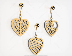 Heart Shape Earring Svg Gloforge Cricut Jewelry Pendants  laser cut Cut Files |#U052|