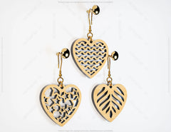 Heart Shape Earring Svg Gloforge Cricut Jewelry Pendants  laser cut Cut Files |#U052|