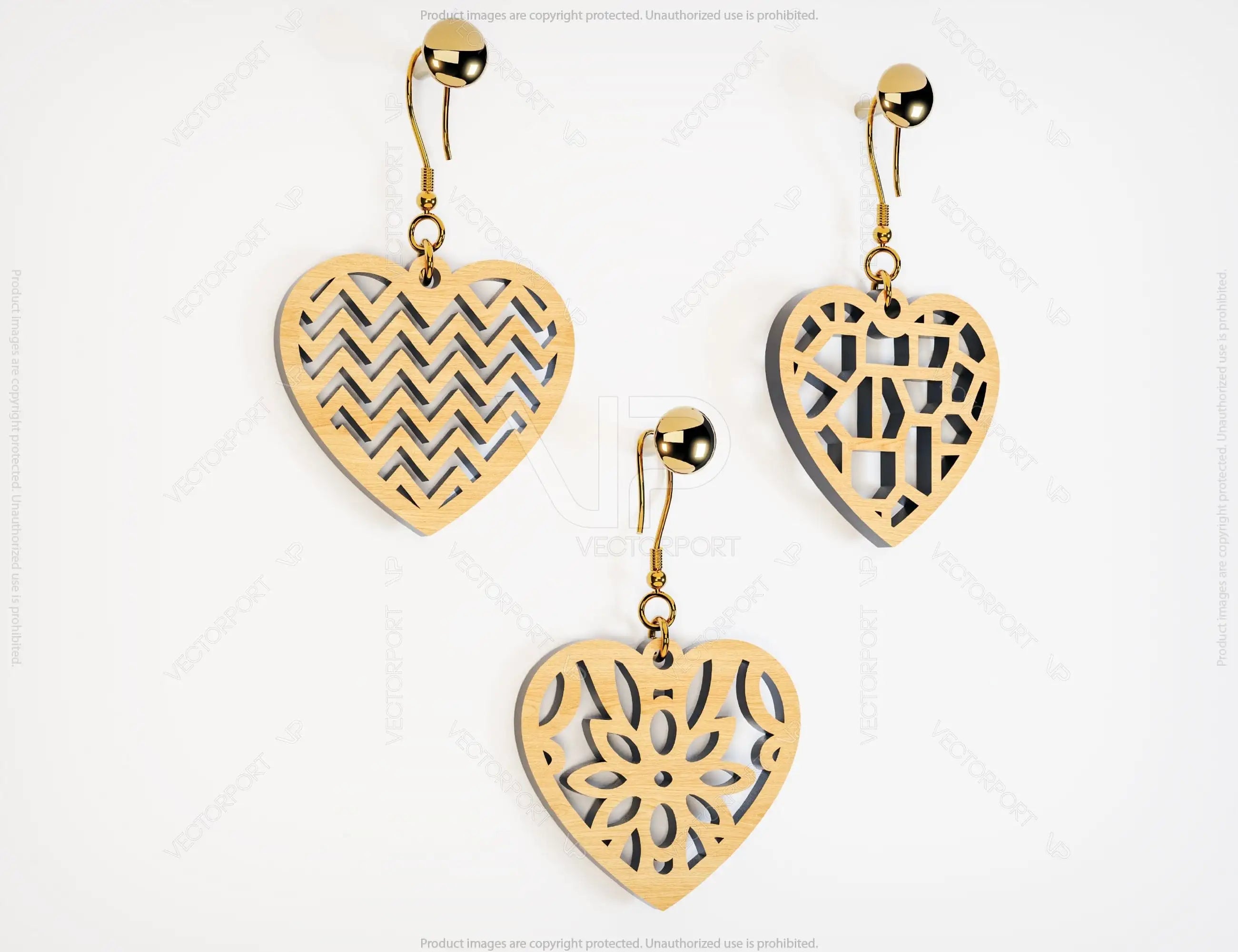 Heart Shape Earring Svg Gloforge Cricut Jewelry Pendants  laser cut Cut Files |#U052|