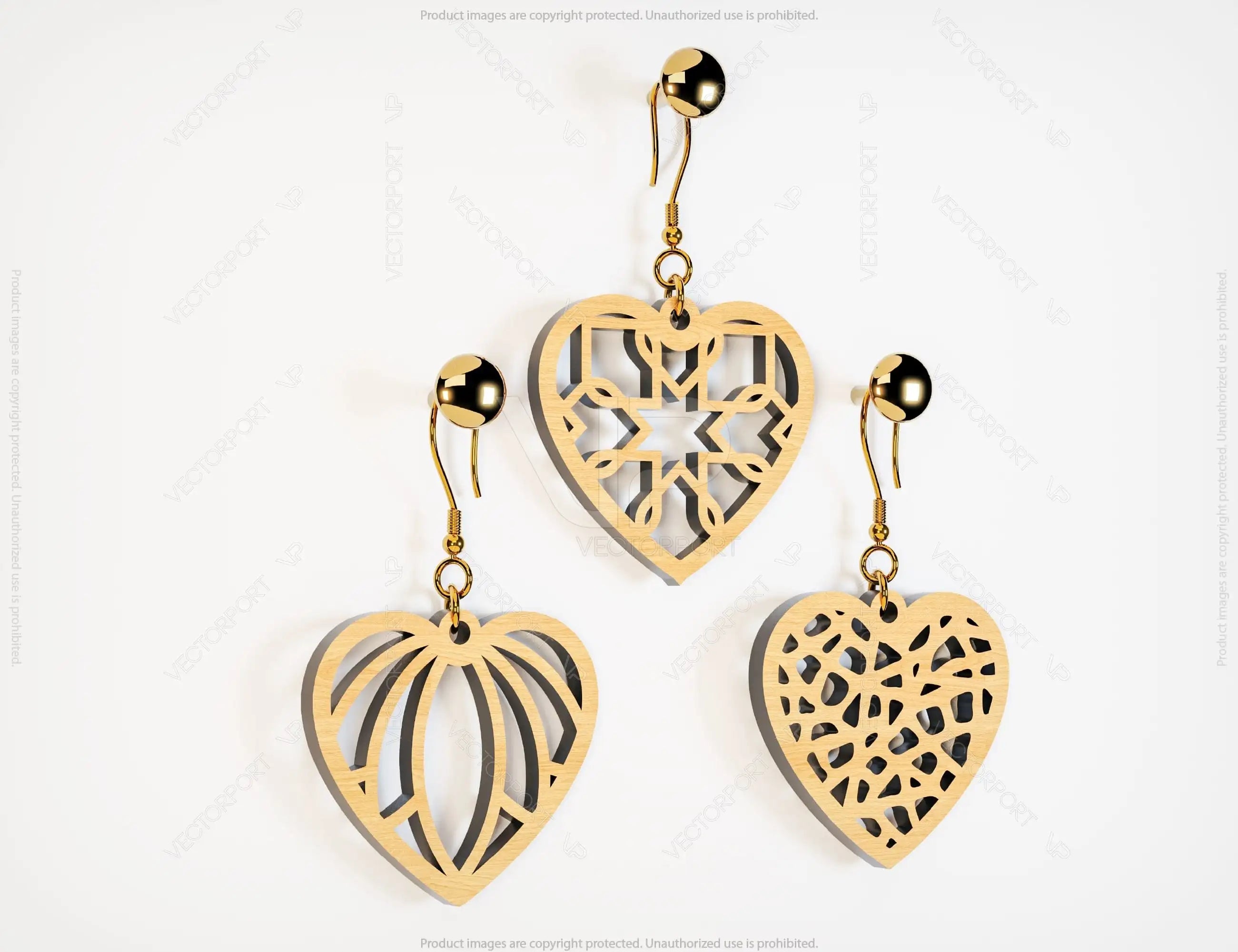 Heart Shape Earring Svg Gloforge Cricut Jewelry Pendants  laser cut Cut Files |#U052|