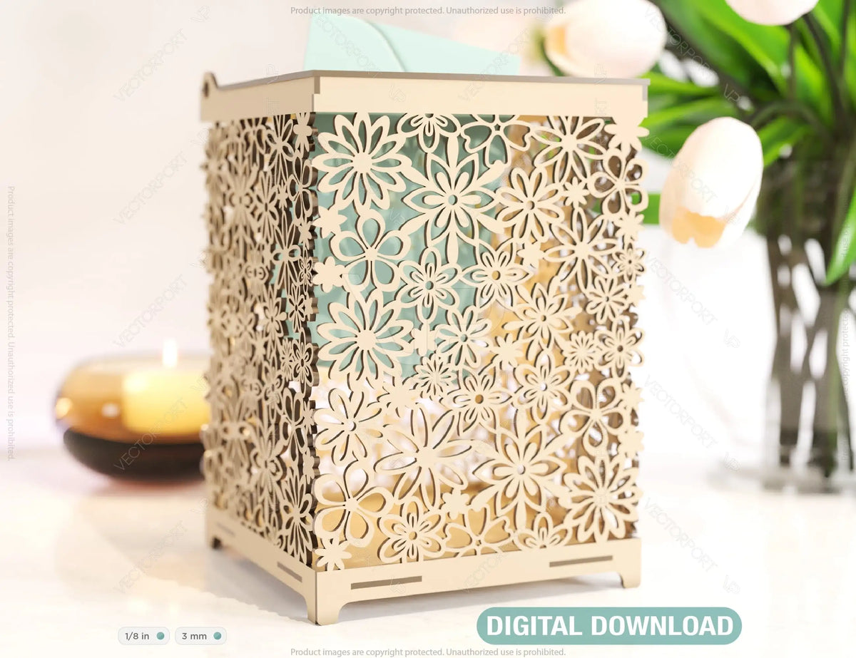 Flower Pattern Decorative Wedding Gift Card Box Decoration Wooden Card Money Box Case With Lock Envelope Invitation Box SVG |#U054|