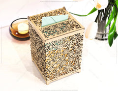 Flower Pattern Decorative Wedding Gift Card Box Decoration Wooden Card Money Box Case With Lock Envelope Invitation Box SVG |#U054|