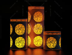 Papercut Lanterns Candle Holder SVG Laser Cut Lamp Tea light | SVG, DXF, AI |#056|