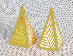 Christmas Tree Papercut Lanterns Candle Holder SVG Laser Cut Lamp Tea light | SVG, DXF, AI |#057|