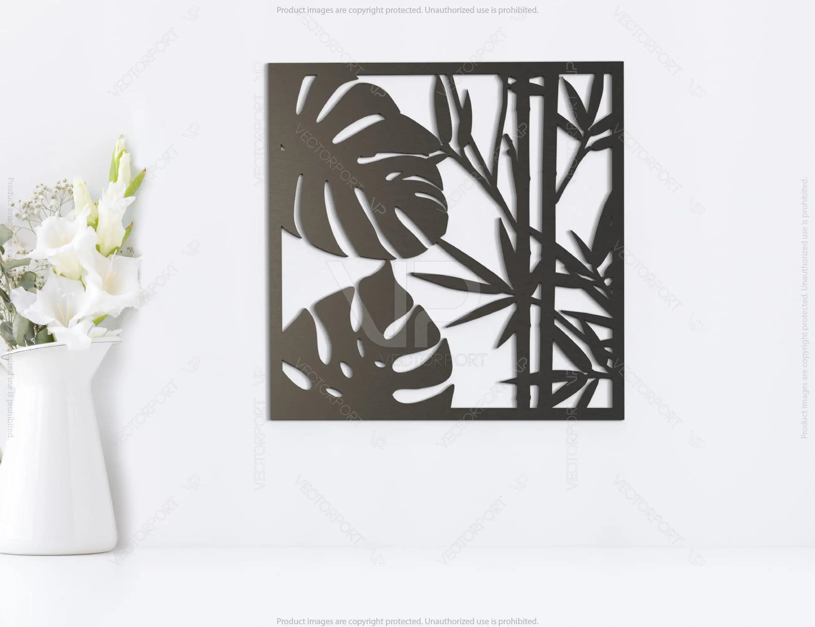 Tropical leaves for cutting Palm Leaves wall décor laser cut | SVG, DXF, AI |#061|