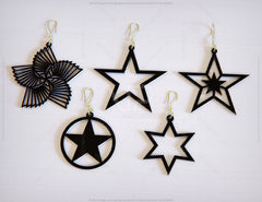 Star Earring Svg 30 styles Glowforge Cricut Jewelry Pendants laser cut | SVG, DXF, AI |#063|