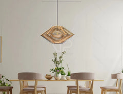 Elegant Wood Pendant Light Chandelier Lamp lampshade plywood | SVG, DXF, AI |#067|