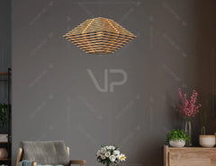 Elegant Wood Pendant Light Chandelier Lamp lampshade plywood | SVG, DXF, AI |#067|