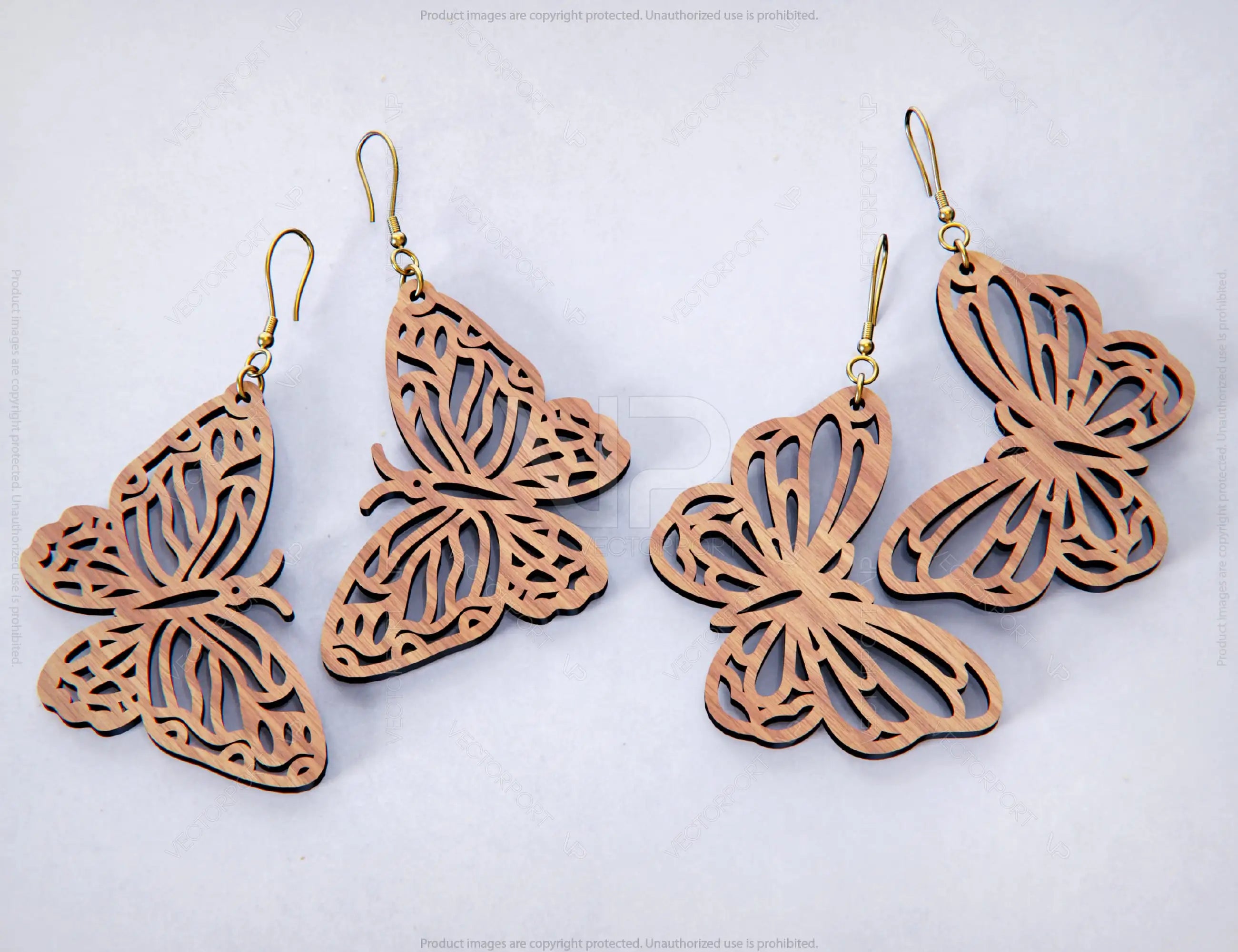 Butterfly Earrings 12 different styles svg dxf Glowforge Pendants laser cut | SVG, DXF, AI |#070|