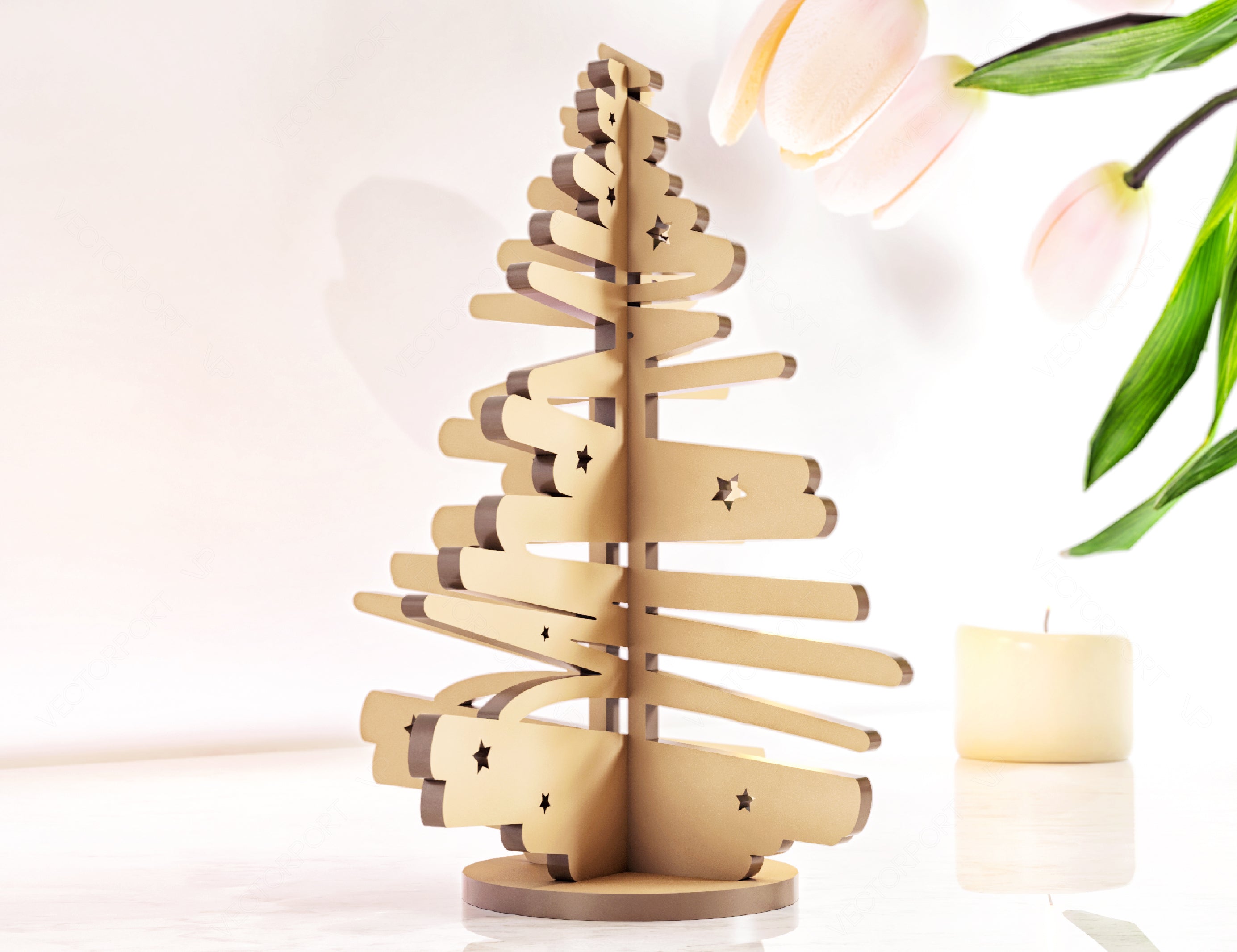Standing Trees Laser cut Christmas Snowflake SVG Craft templates Cricut Glowforge | SVG |#U077|