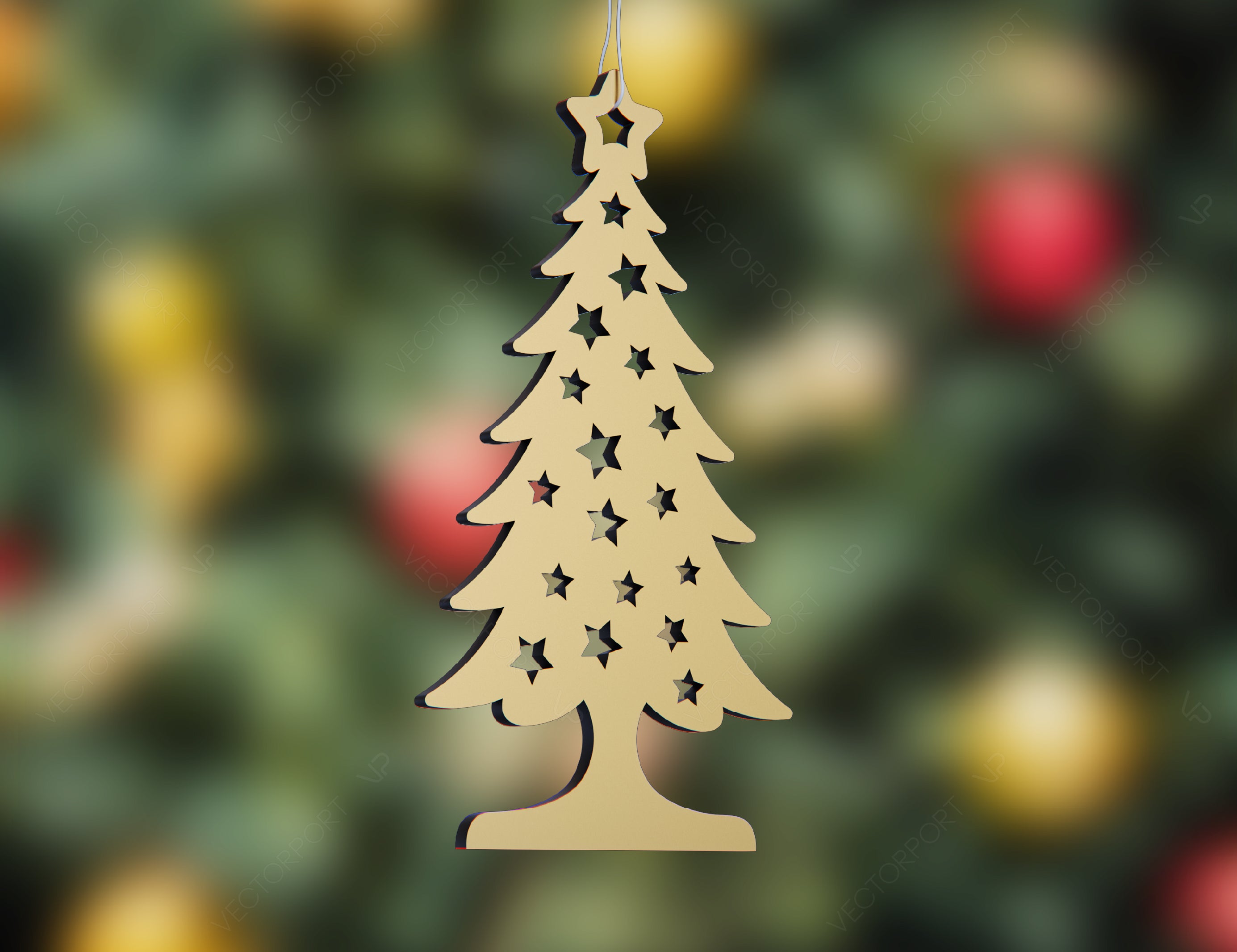 Christmas Tree Wood Ornament, Laser Cut Xmas Decorations, Home Decor Baubles Winter Gift Cricut Glowforge | SVG |#U090|