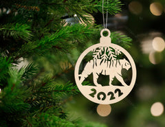 2022 Tiger Christmas Ornament Tree Ball Decorations Craft Hanging Bauble Paper art templates Cricut Glowforge | SVG, DXF, AI |#090|