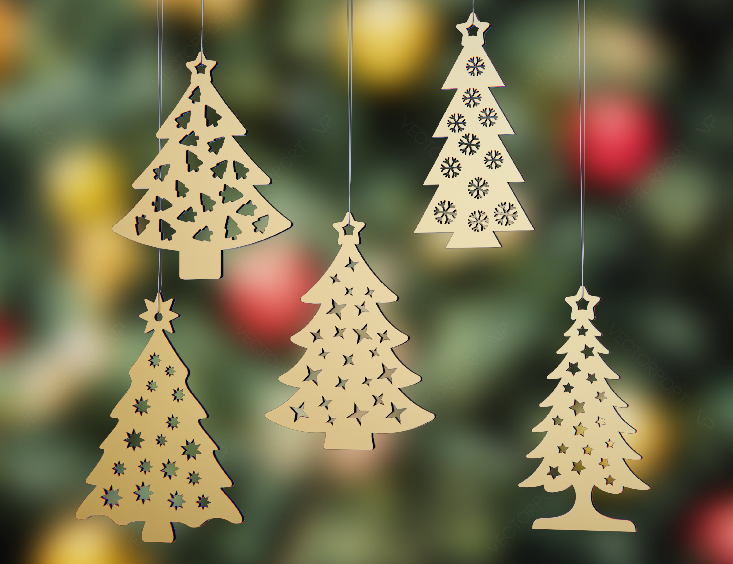 Christmas Tree Wood Ornament, Laser Cut Xmas Decorations, Home Decor Baubles Winter Gift Cricut Glowforge | SVG |#U090|