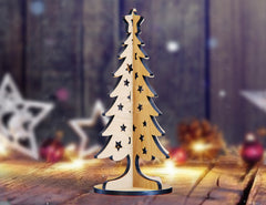 Standing Christmas Trees Laser cut Snowflake SVG  New Year Decorations Digital Download | SVG |#U091|