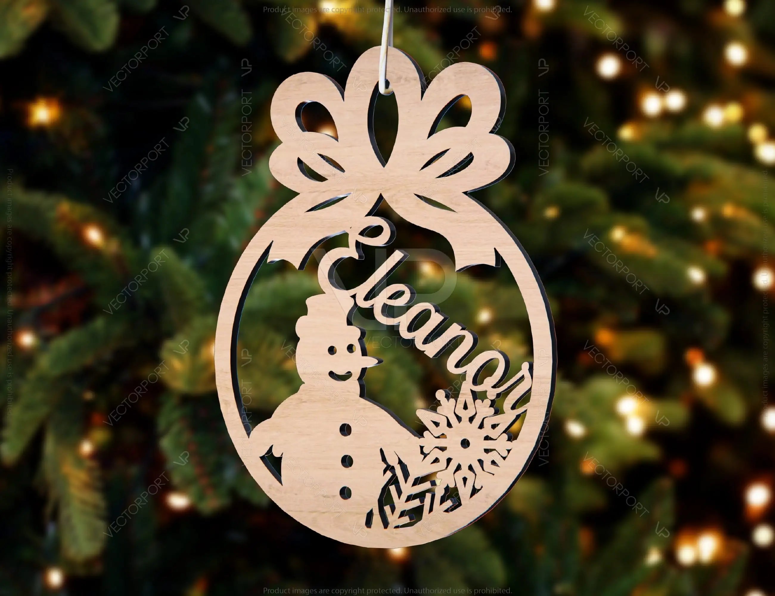 Personalized Christmas Balls Tree Decorations with Name Craft Pendants Hanging Bauble Paper art templates cut file |#U093|