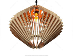 Rhombus Wood Pendant Light Chandelier Lamp lampshade plywood | SVG, DXF, AI |#095|