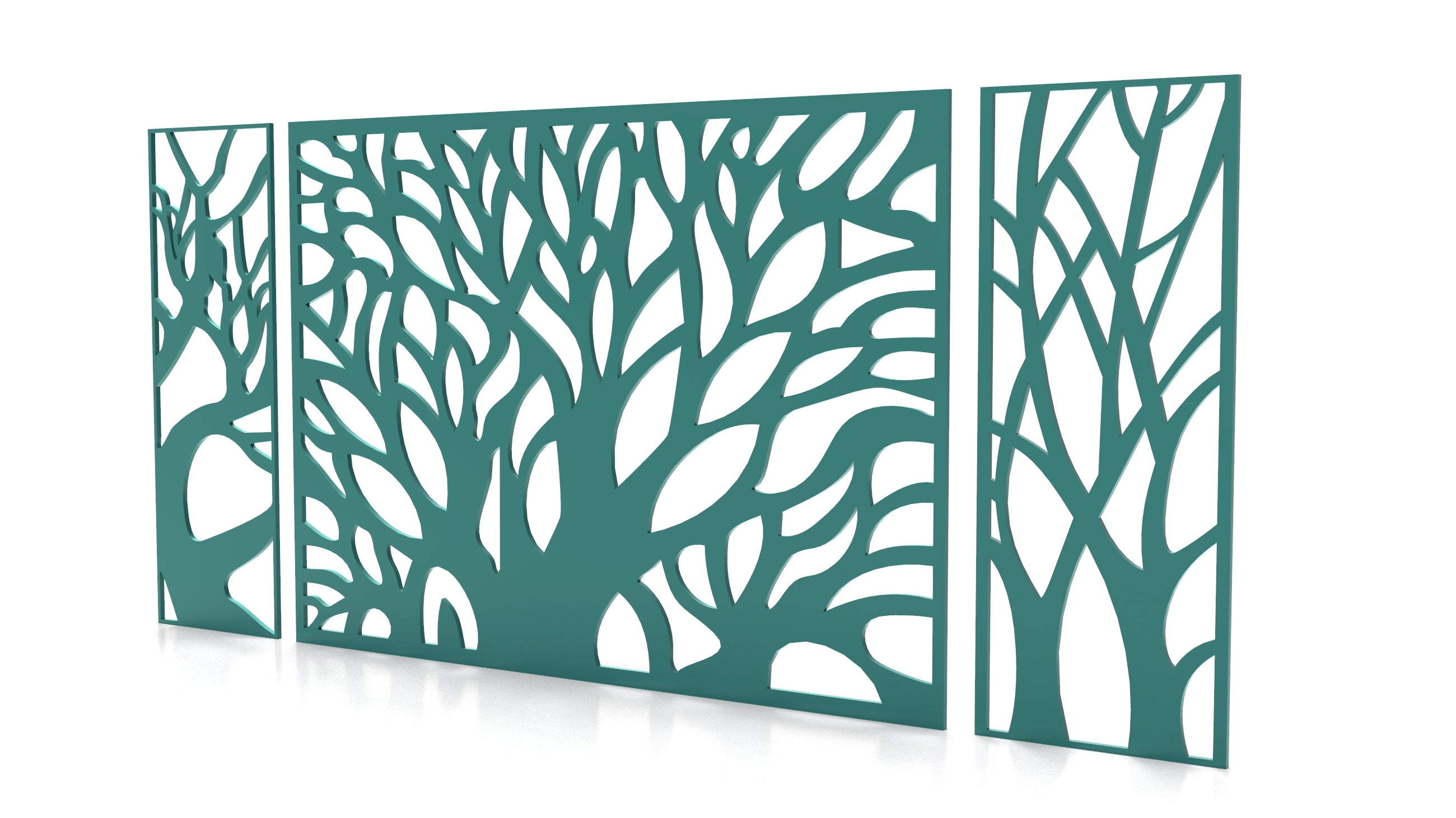 Tree Ornaments for decorative partitions panel screen CNC Laser Cutting File | SVG, DXF, AI |#C010|