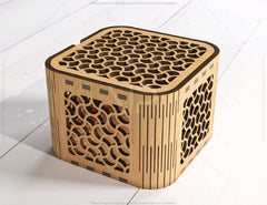 Decorative Wooden Gift box laser cut jeweler case Wedding Love vector model Glowforge cut file |#U106|