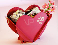 Valentine Day Gift Heart Shape Basket Love Wooden Plywood Vector Plan for Her Diy | SVG, DXF |#111|