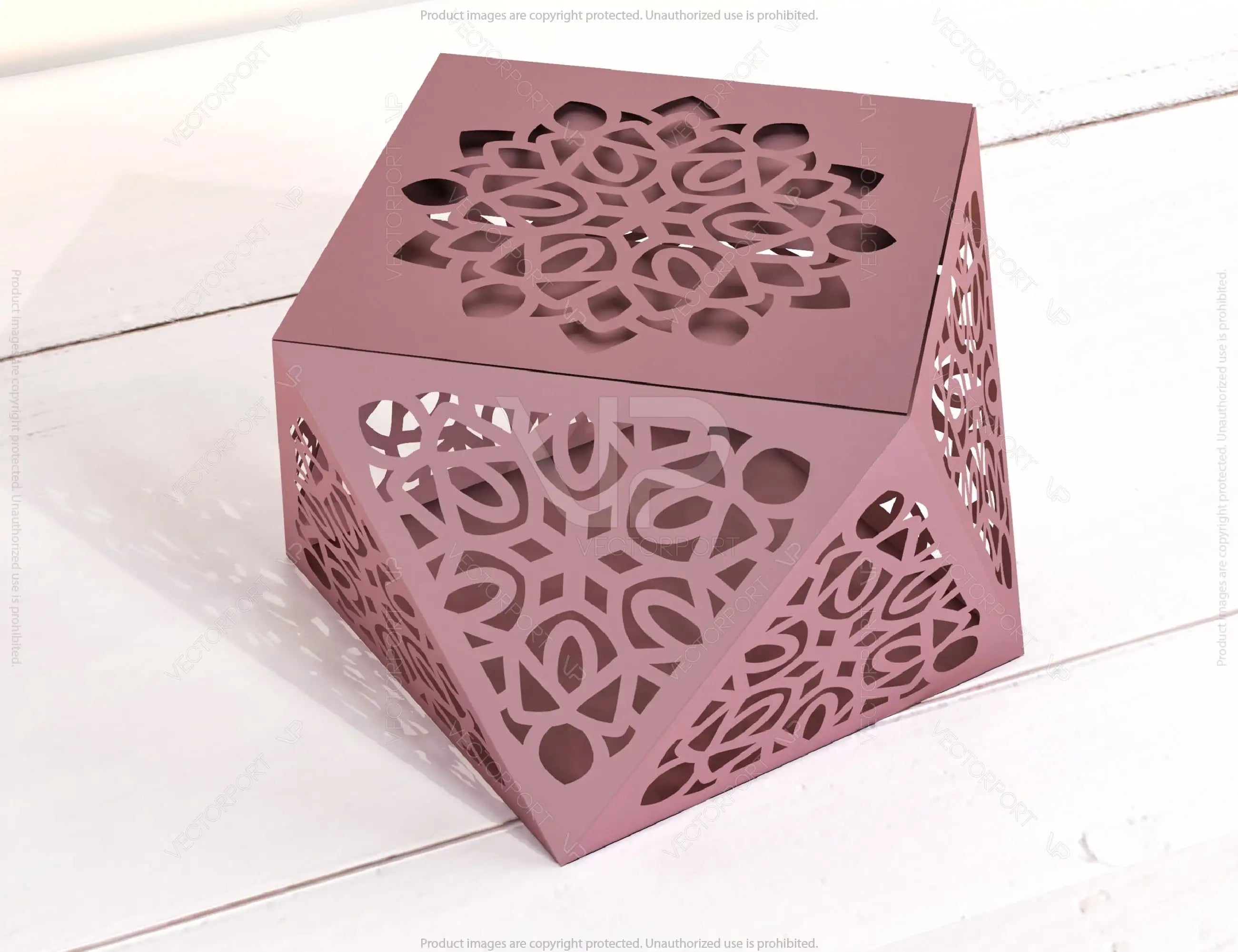 Papercut Craft Paper boxes Packing for Gift Wedding Favors Box Lace Pattern template Files |#U118|