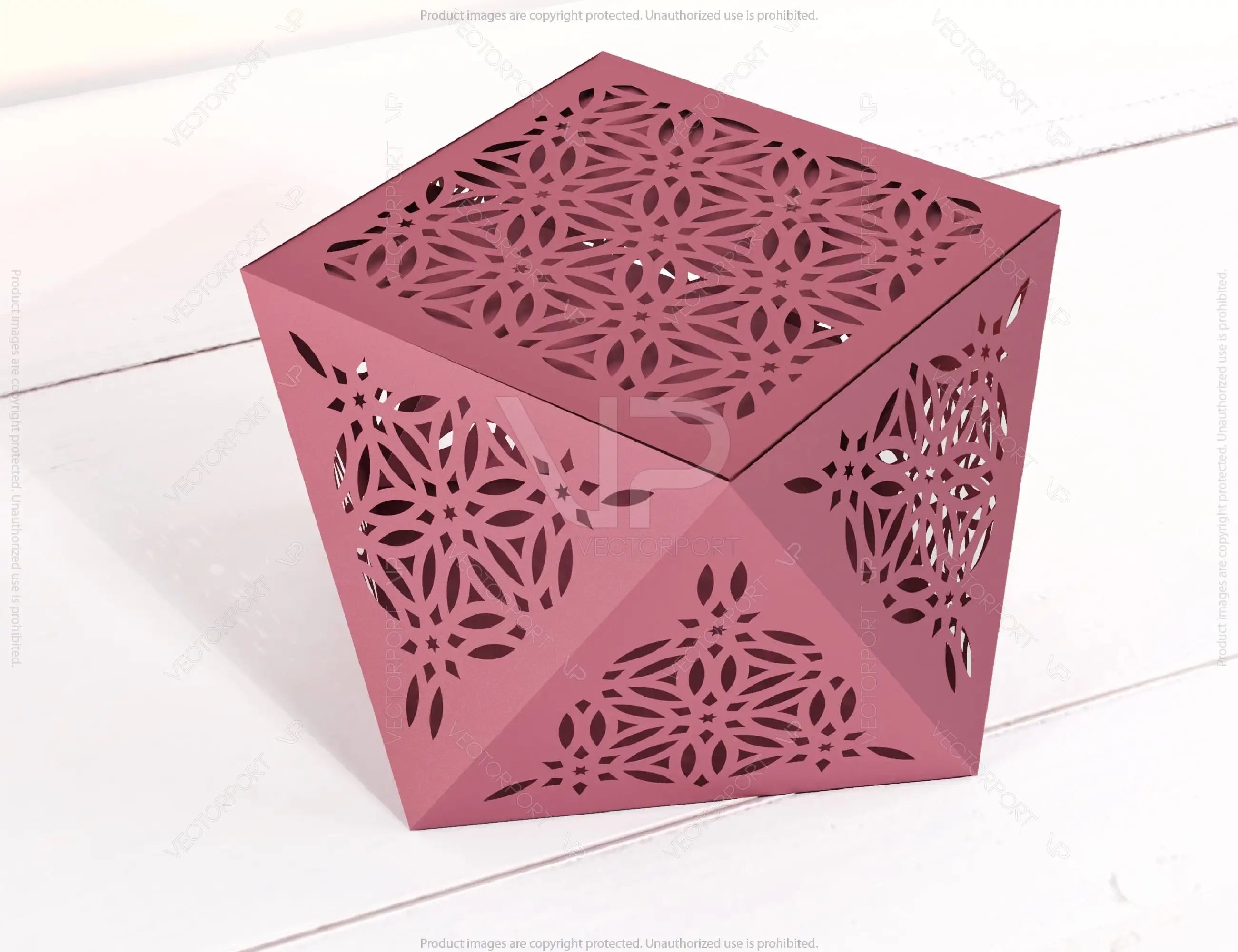 Papercut Craft Paper boxes Packing for Gift Wedding Favors Box Lace Pattern template Files |#U118|