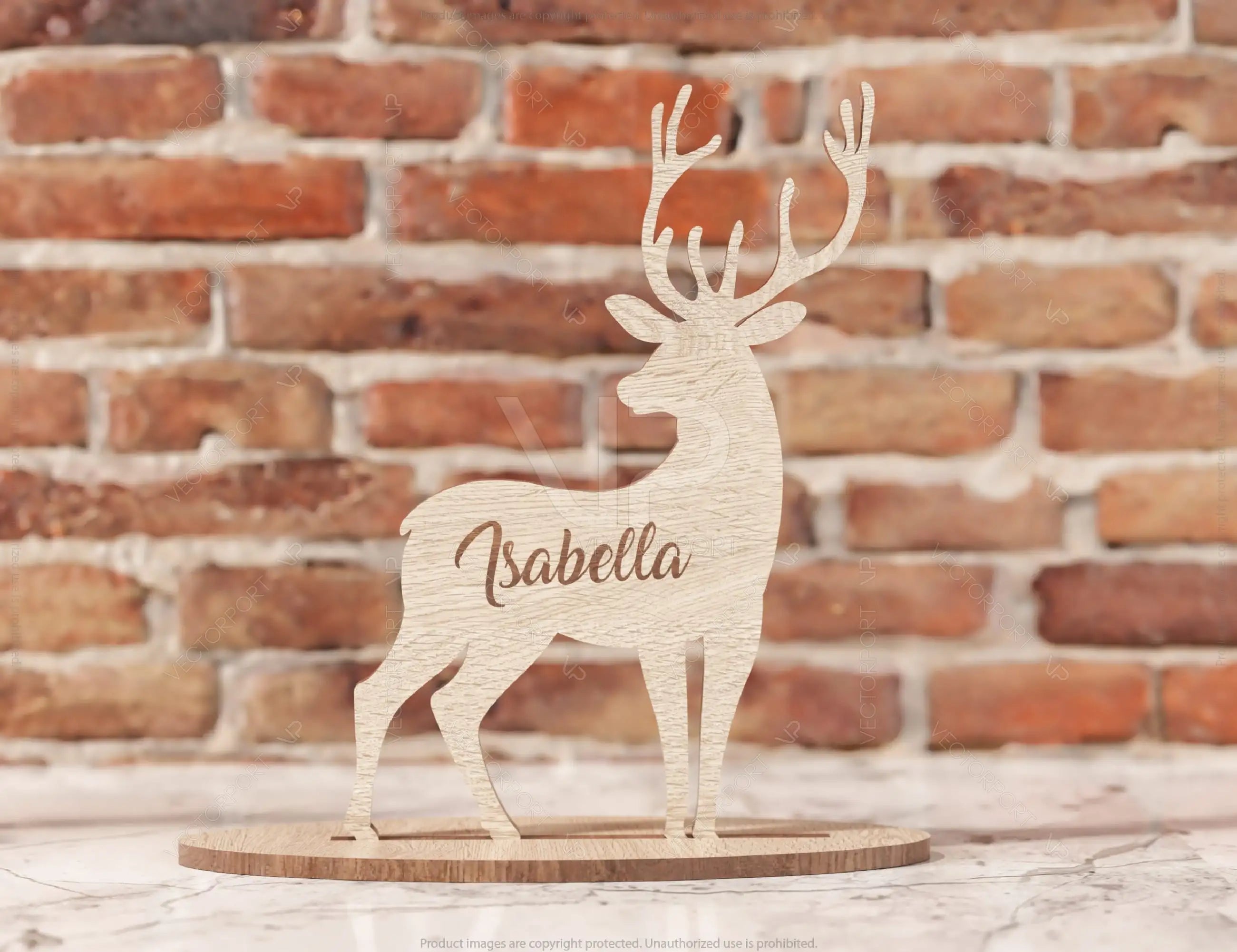 Christmas Personalized Standing Reindeer decorations Place Your text  Deer Table Customizable Decor SVG |#U139|