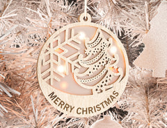 Customizable Christmas balls Tree Decorations Craft Hanging Bauble wood carving stencil laser cut templates Digital Downloads  |#U146|