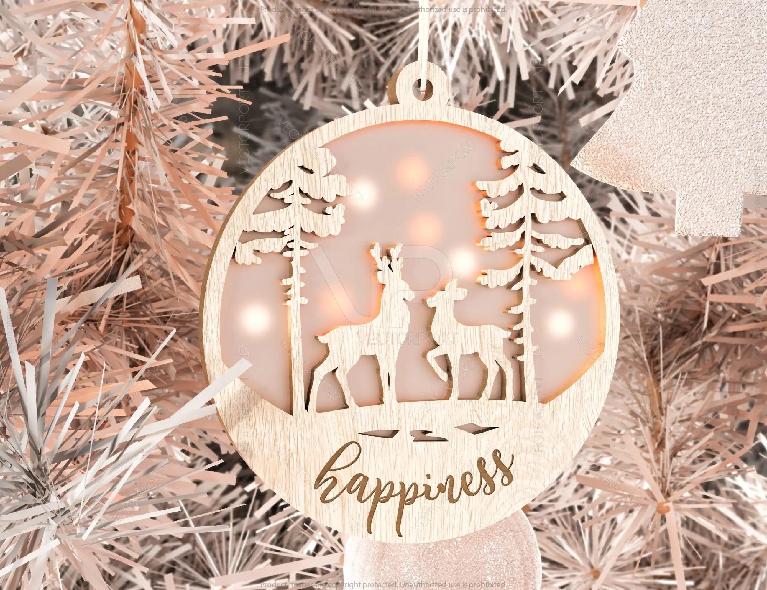 Customizable Christmas balls Tree Decorations Craft Hanging Bauble wood carving stencil laser cut templates Digital Downloads  |#U146|