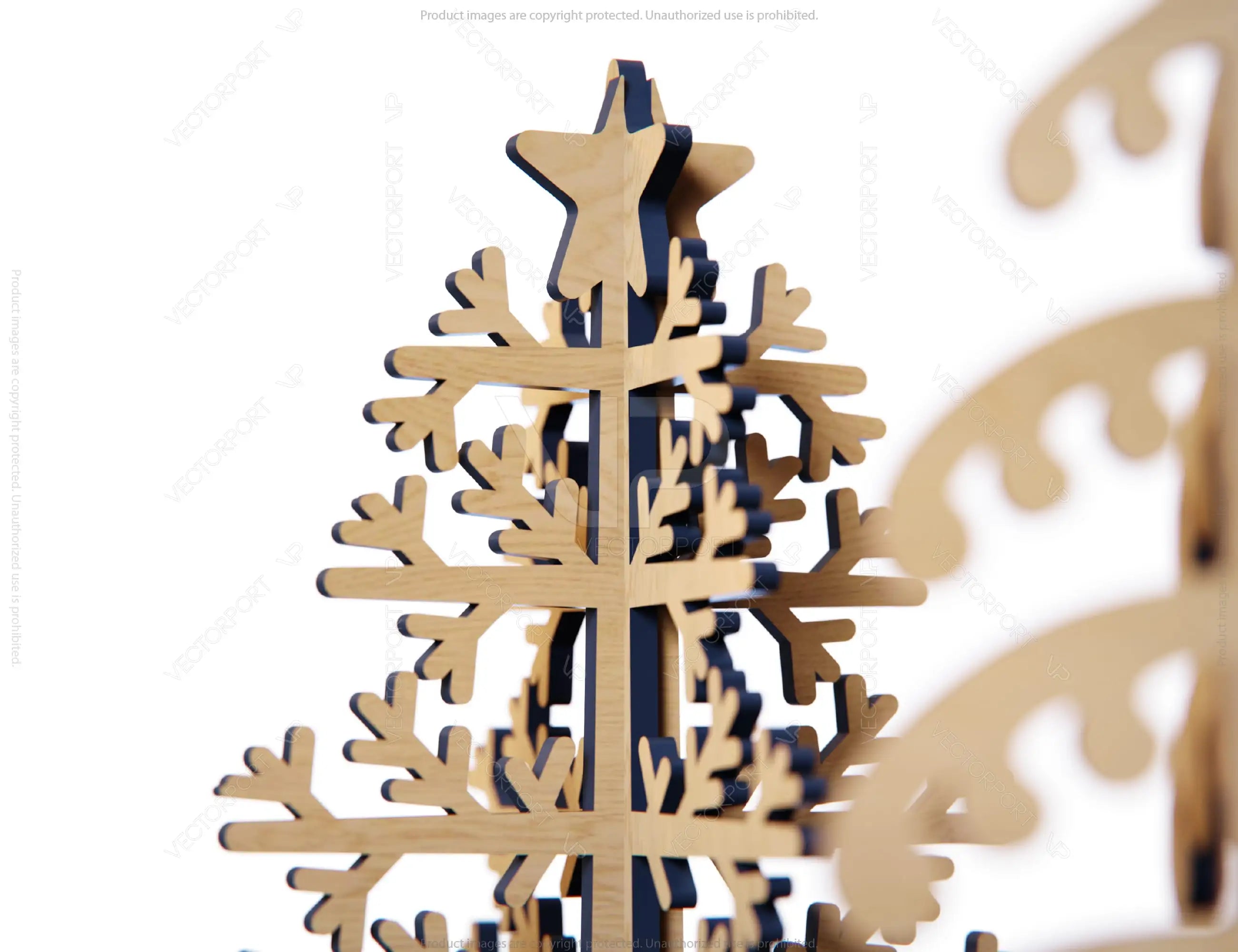 Standing Christmas Trees Laser cut Snowflake SVG Craft templates Cricut Glowforge | SVG |#160|