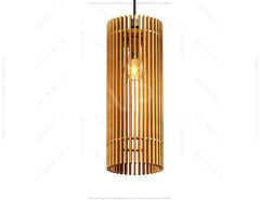 Cylinder Wood Pendant Light Chandelier Lamp lampshade laser | SVG, DXF, AI |#161|