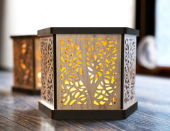 Candle Holder Laser Cut Lamp plywood Tea light Lantern Votive Gift  Wooden table Lamp Lantern Digital Download SVG |#U166|