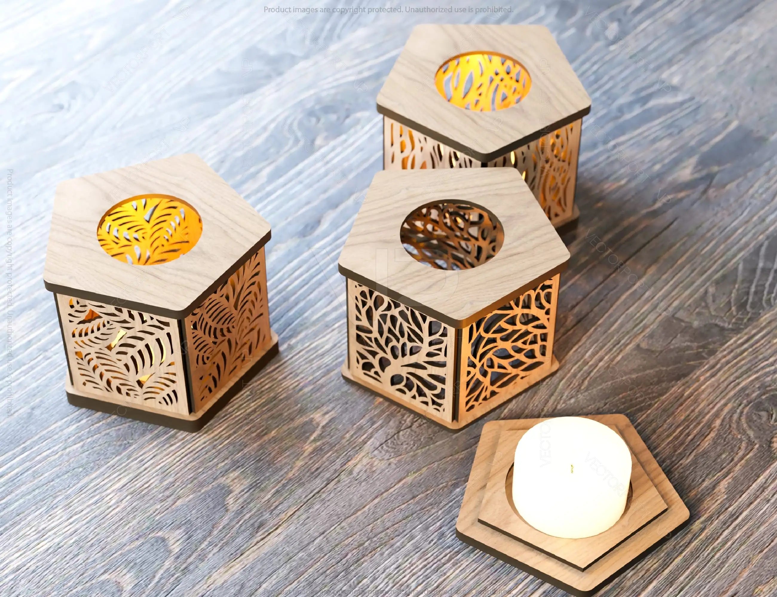 Candle Holder Laser Cut Lamp plywood Tea light Lantern Votive Gift  Wooden table Lamp Lantern Digital Download SVG |#U167|