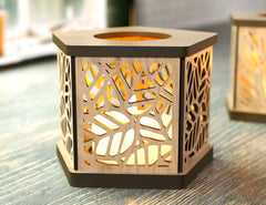 Candle Holder Laser Cut Lamp plywood Tea light Lantern Votive Gift  Wooden table Lamp Lantern Digital Download SVG |#174|