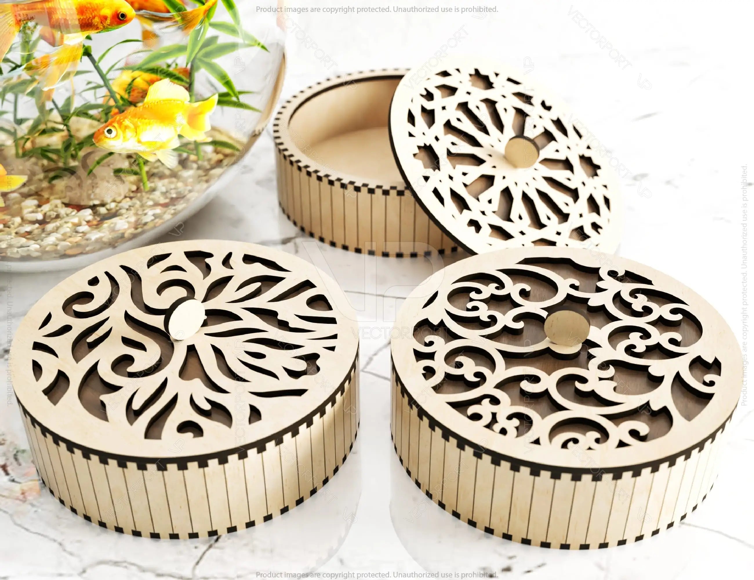 Round Shaped Wooden Gift Box Jewelry laser cut Box template Wedding Love story Digital Download | SVG, DXF |#U175|