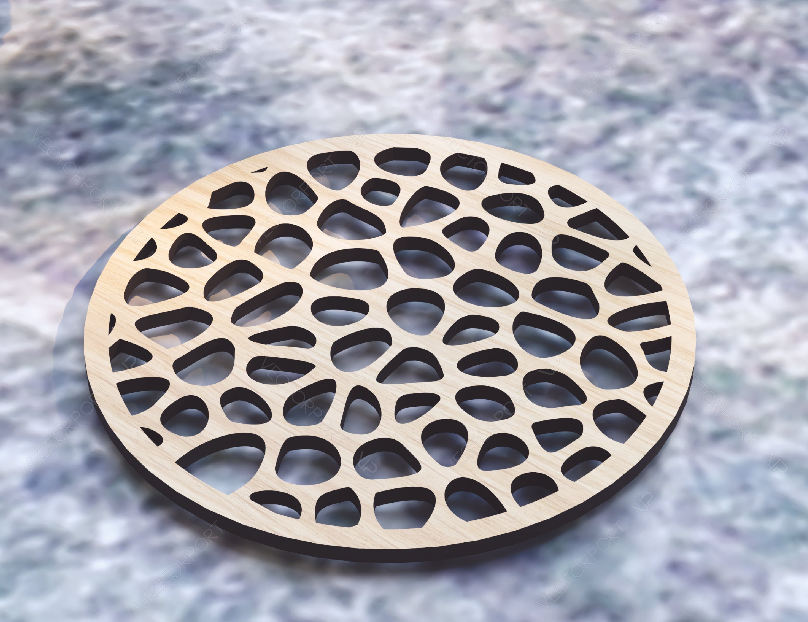 Round Laser Cut Wood Coasters Drink Tea Coffee Cup Mat Pad Placemat Tableware Digital Download | SVG, DXF |#U182|